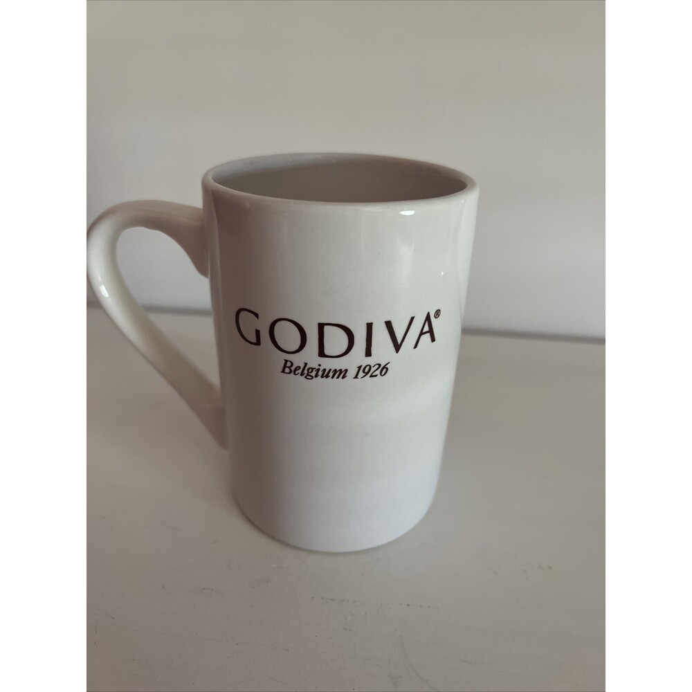 GODIVA 10 oz. Belgium 1926 WHITE Stoneware Coffee Mug